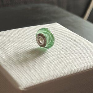 Chamilia Jewelry Lace Green Murano Glass Charm